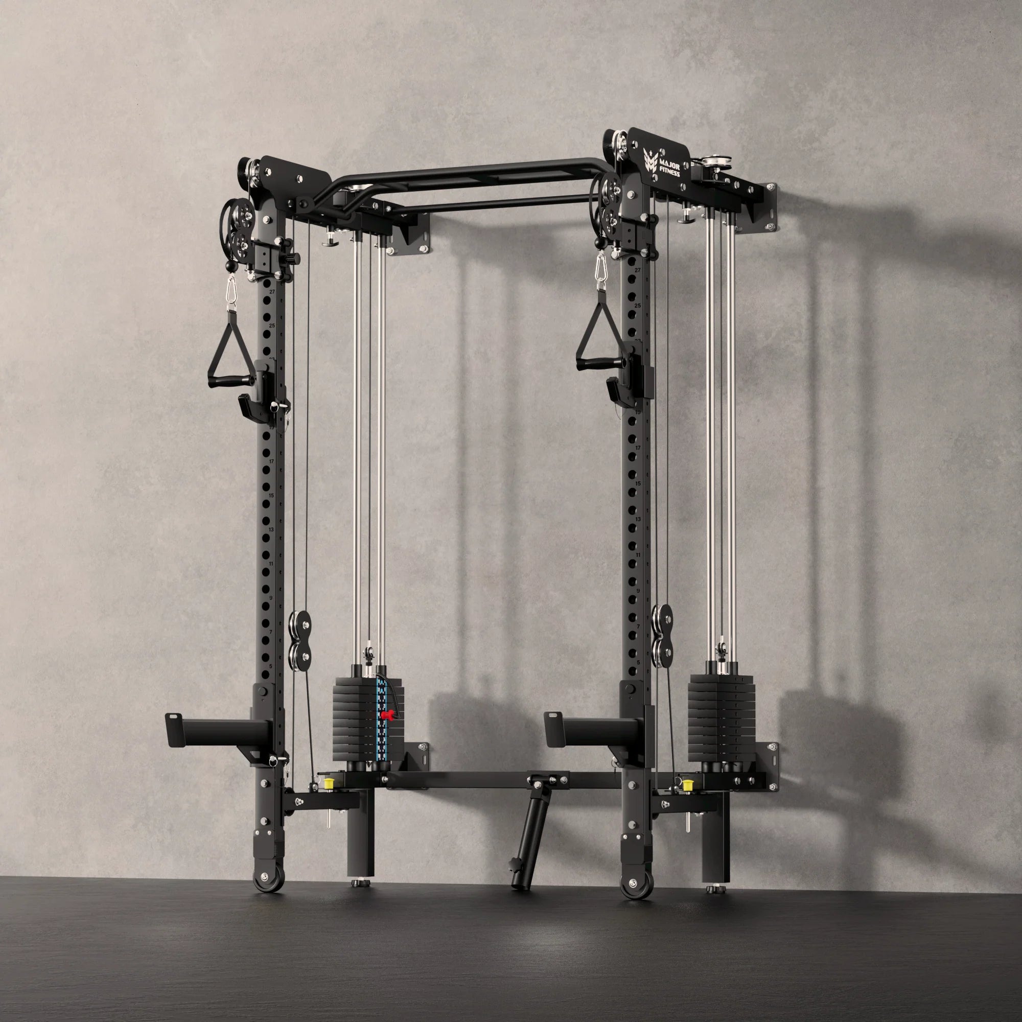 Major Fitness F35 All-In-One Home Gym Wall-Mount Folding Power Rack